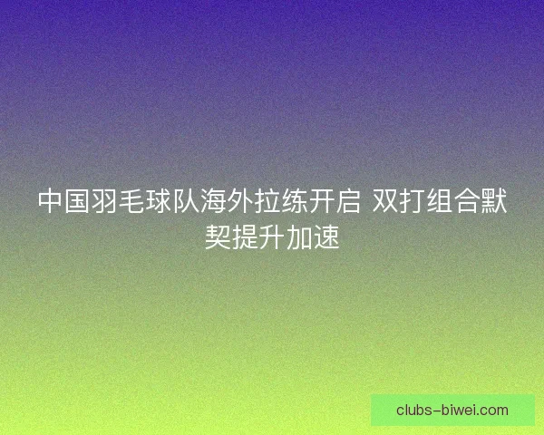中国羽毛球队海外拉练开启 双打组合默契提升加速